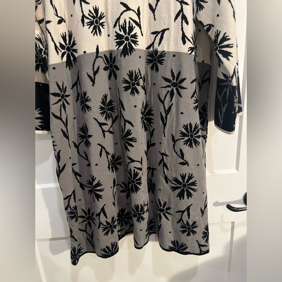 Gudrun Sjoden Organic Cotton Floral Long Sleeve Sweater Shift Lagenlook Dress - Picture 6 of 10